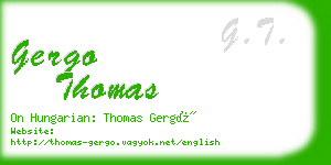 gergo thomas business card